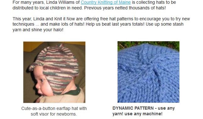 Machine Knitting Knit Hats To Help Keep A Child Warm As