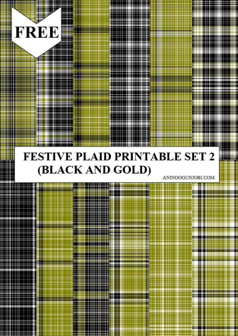 Free Printable- 30 Plaids Day 14: Festive Plaids Printable Set 2 Black ...