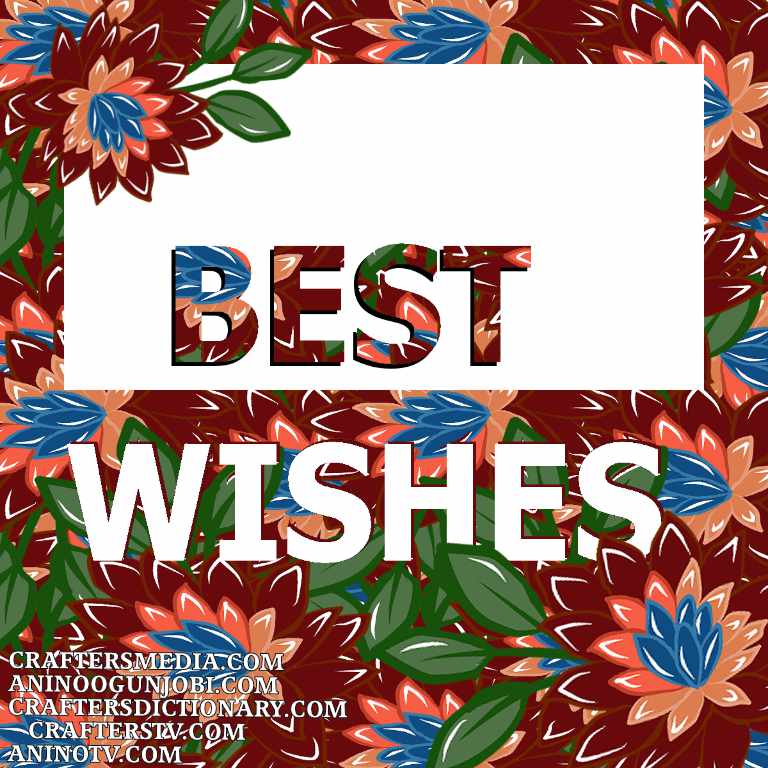 Best wishes greeting card for January 2022 by Anino Ogunjobi and