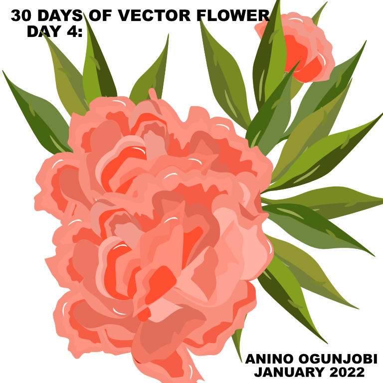 Vector flower – peony by Anino Ogunjobi