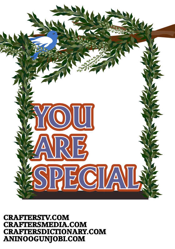 you are special  greeting card for January 2022 by Anino Ogunjob