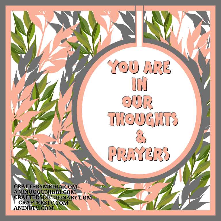 Thoughts and prayers greeting card for March 2022 by Anino Ogunj