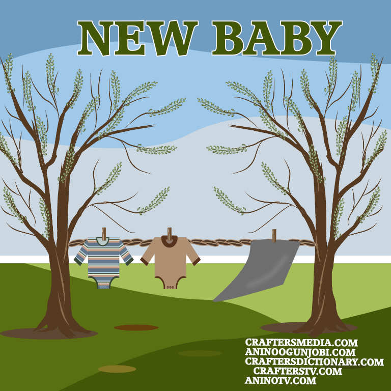 new baby greeting card for March 2022 by Anino Ogunjobi and Craf