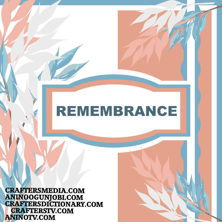 Remembrance greeting card for April 2022 by Anino Ogunjobi and C
