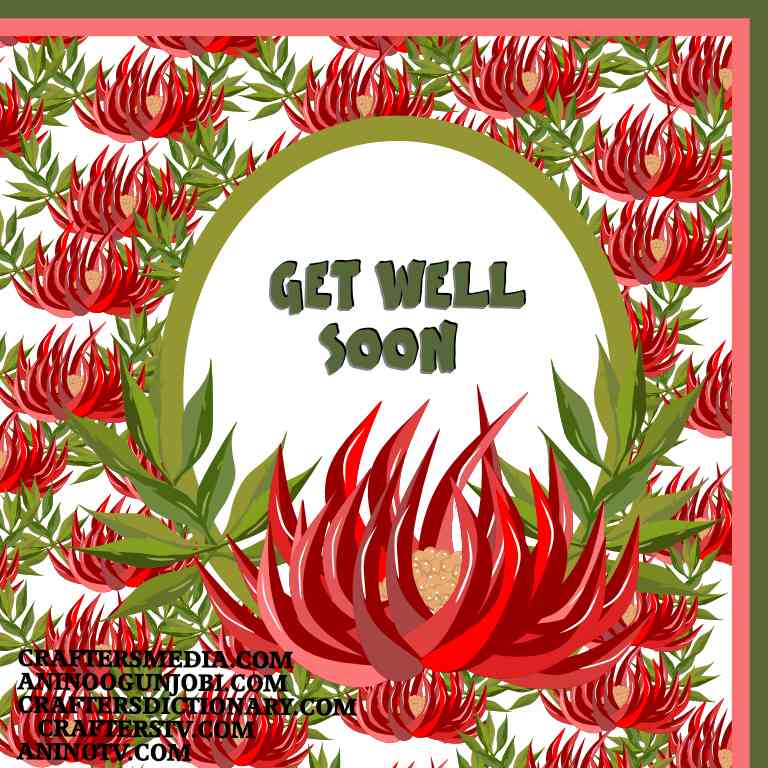 get well soon greeting card for April 2022 by Anino Ogunjobi and