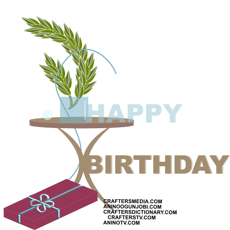 happy birthday greeting card for April 2022 by Anino Ogunjobi an